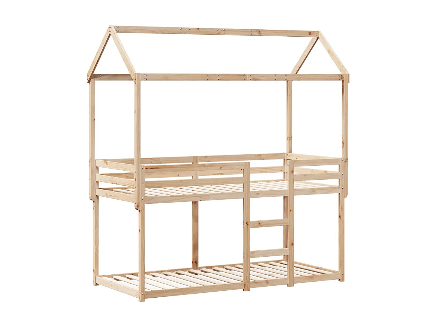 Lit simple-Lit superposé enfant sans matelas 90x190 cm bois de pin massif