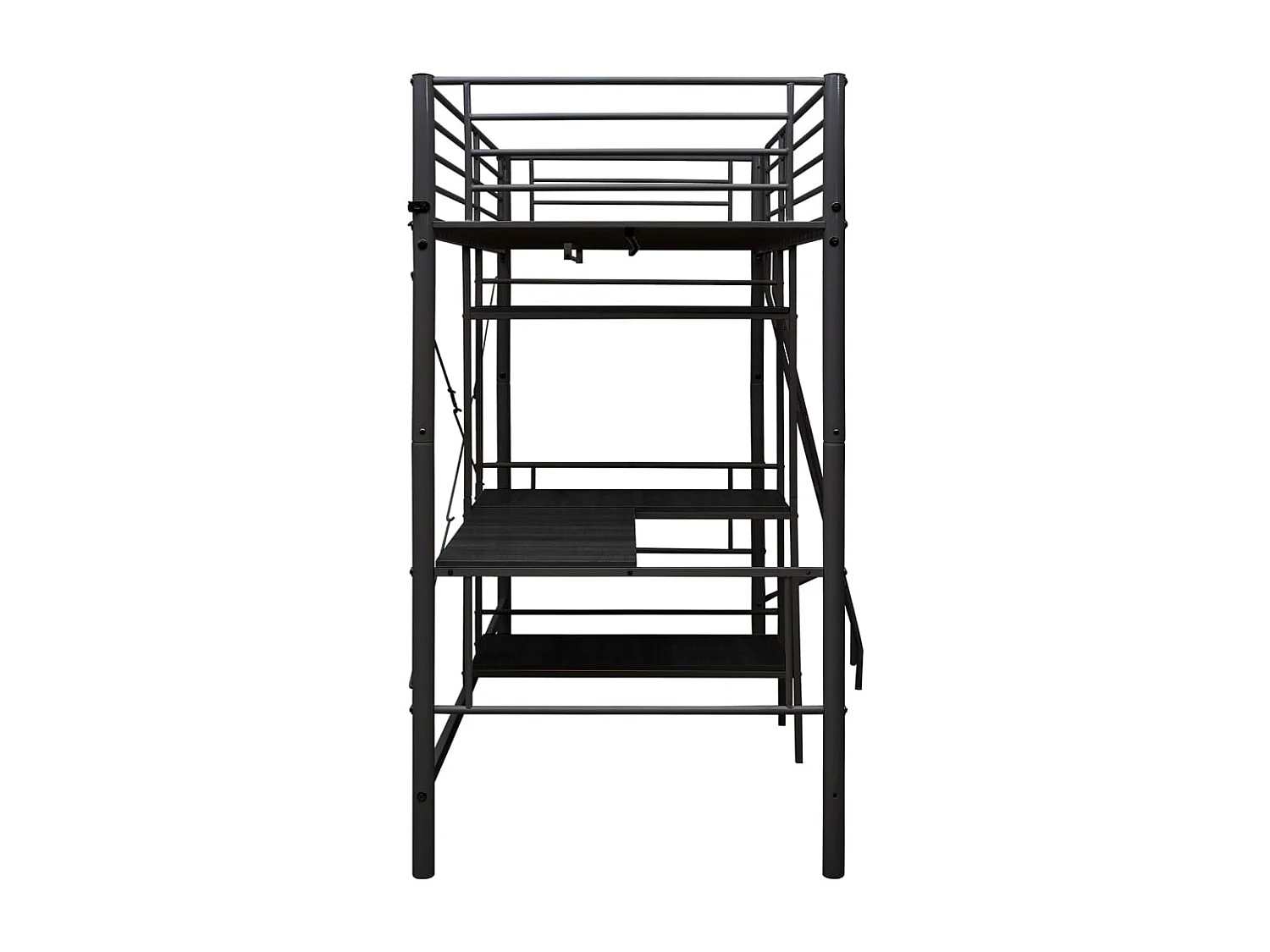 Beliche infantil com secretária 90x200cm metal preto SHL419089