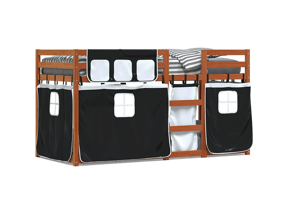 Lit simlpe-Lit superposé enfant-Cadre de lit sans matelas 90x200 cm bois de pin massif