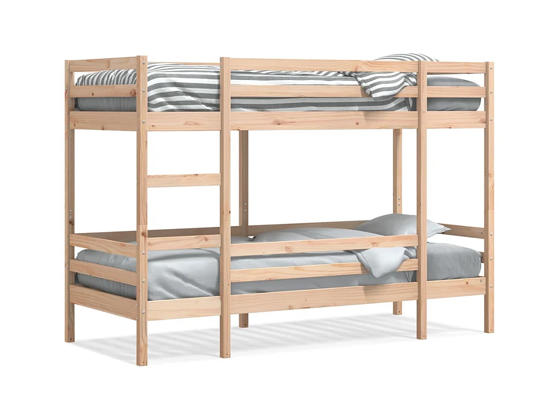 Lit simple-Lit superposé enfant sans matelas 90x190 cm bois de pin massif
