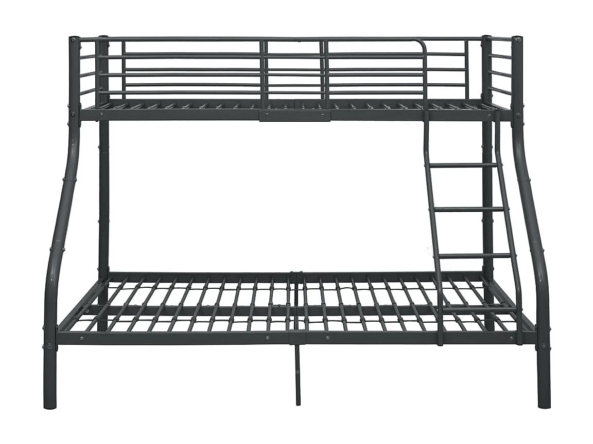 Etagenbettgestell | Kinderbett | Schlafsofa Schwarz Metall 140x200 cm/90x200 cm SHL360298
