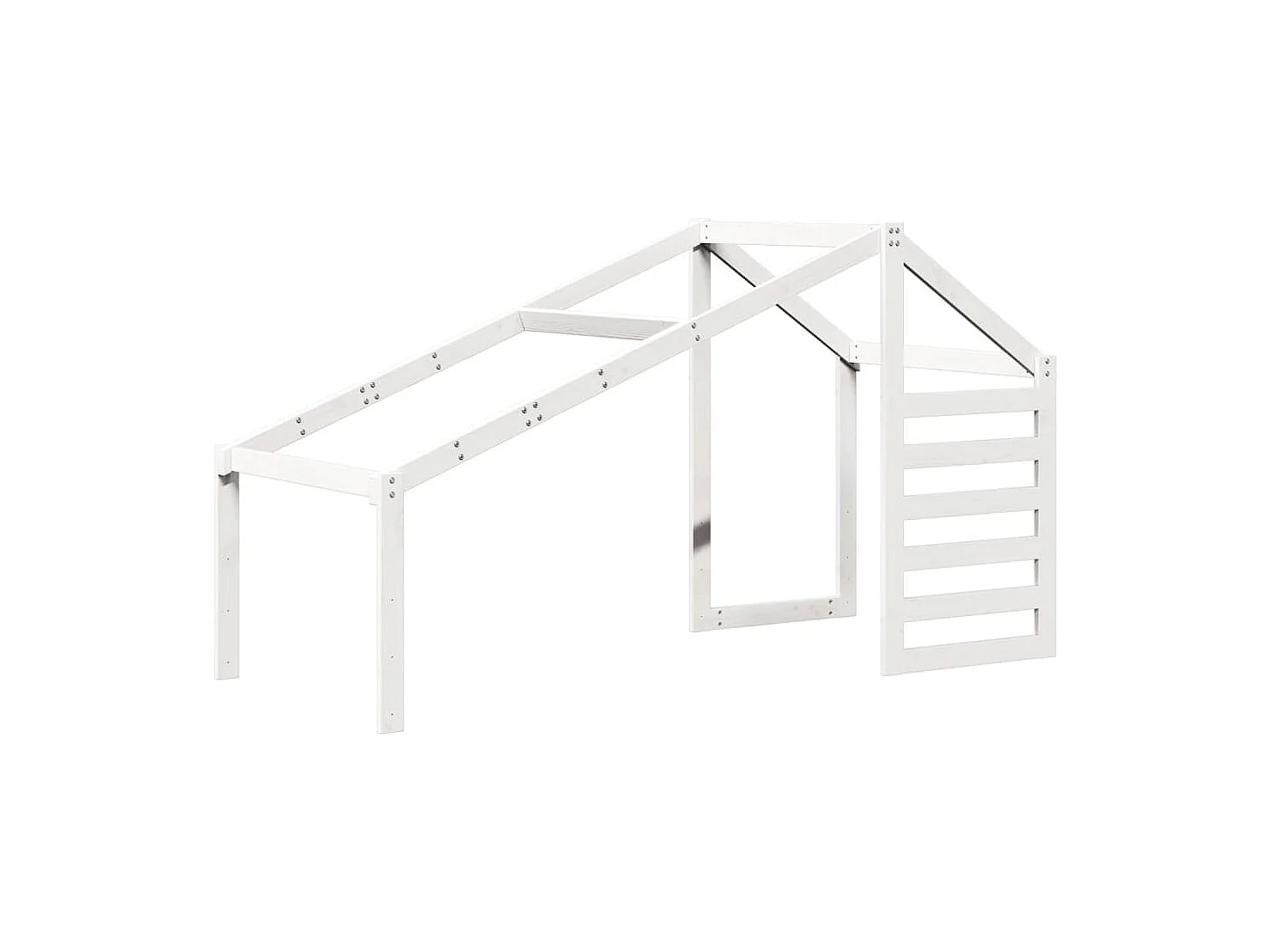 Lit simple-Lit superposé enfant sans matelas blanc 75x190 cm bois de pin massif