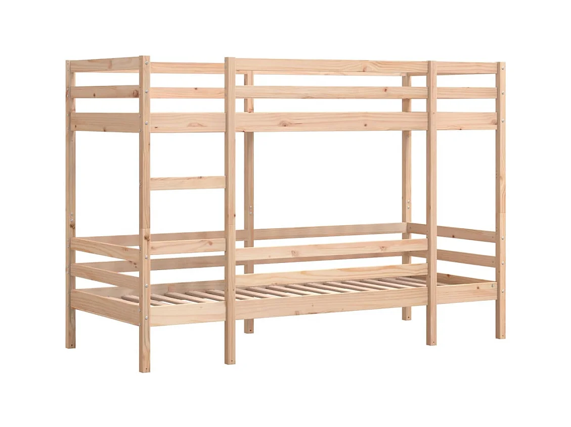 Lit simlpe-Lit superposé enfant-Cadre de lit sans matelas 90x200 cm bois de pin massif