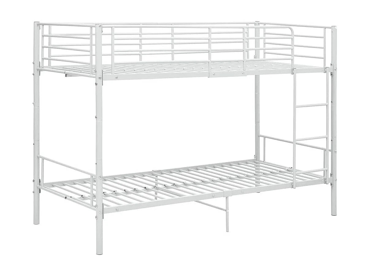 Cama litera de metal blanca 90x200 cm SHL54691