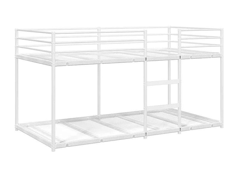 Lit simple-Lit superposé enfant sans matelas blanc 100x190 cm acier