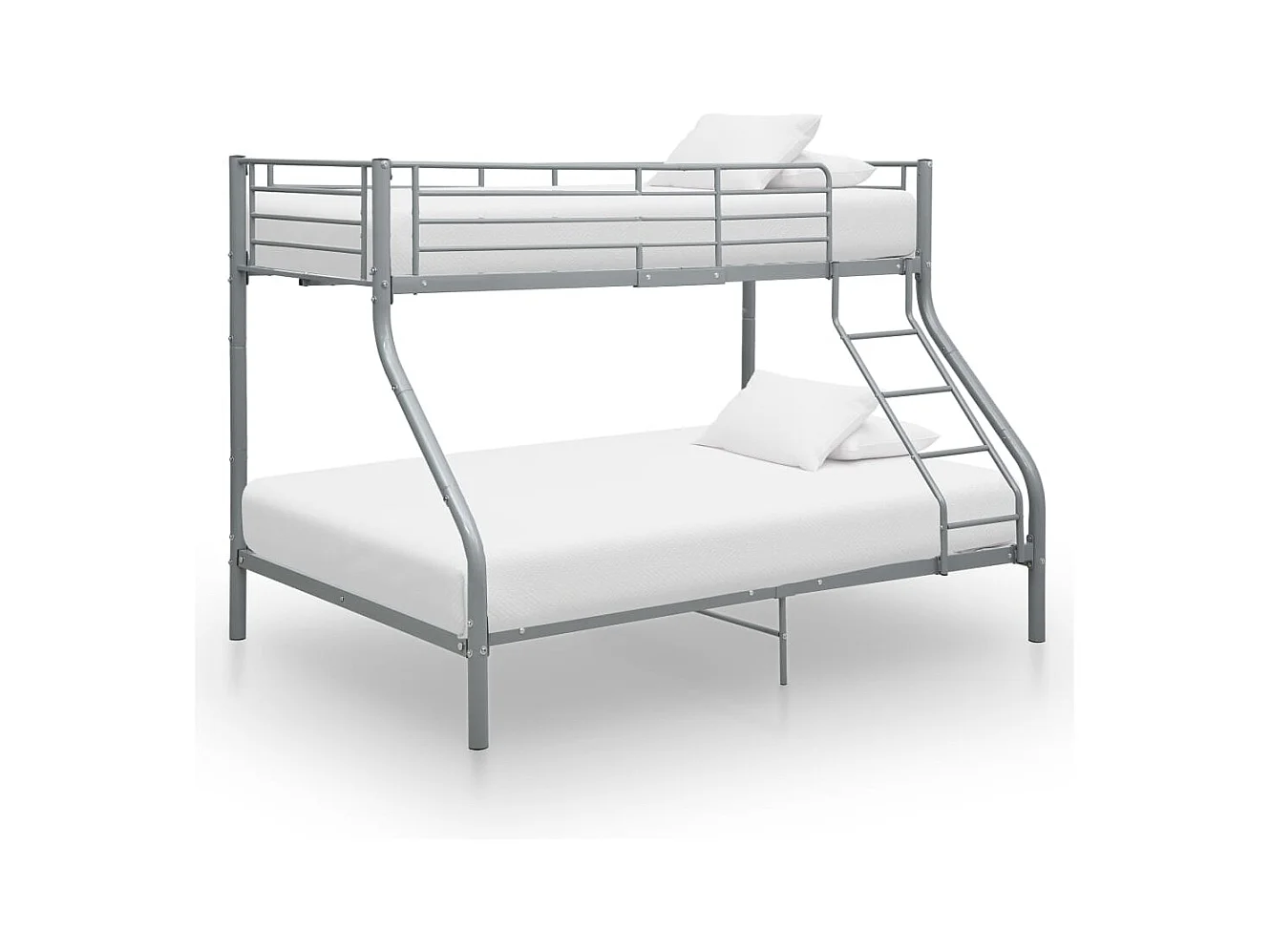 Lit adulte-Cadre de lit superposé sans matelas gris 140x200 cm/90x200 cm