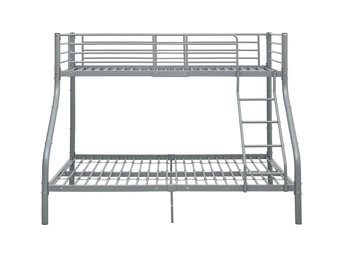 Lit adulte-Cadre de lit superposé sans matelas gris 140x200 cm/90x200 cm