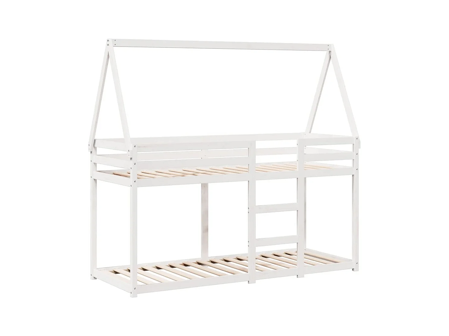 Lit simlpe-Lit superposé enfant-Cadre de lit sans matelas blanc 90x200 cm bois de pin massif