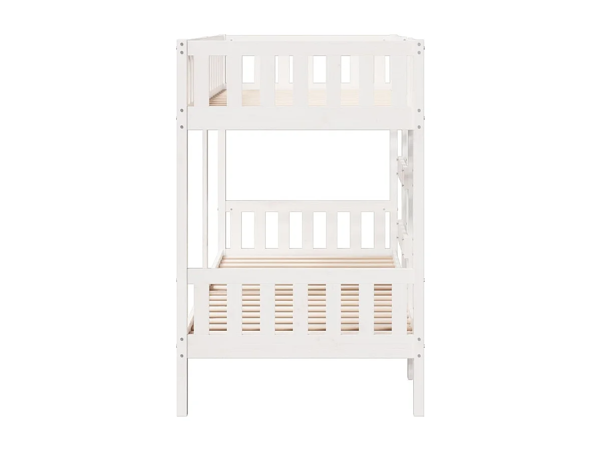 Bettgestell | Kinderbett | Etagenbett Weiß 75x190 cm Massivholz Kiefer SHL166976