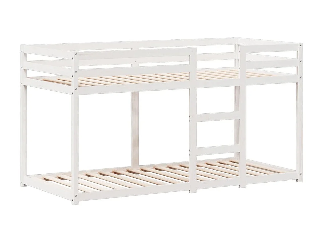 Lit simple-Lit superposé enfant sans matelas blanc 80x200 cm bois de pin massif