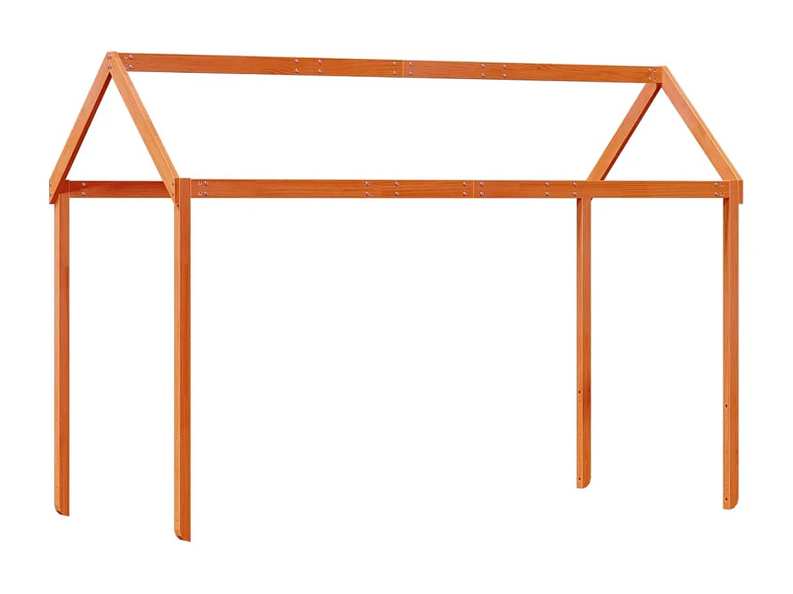 Lit simple-Lit superposé enfant sans matelas cire marron 75x190 cm pin massif