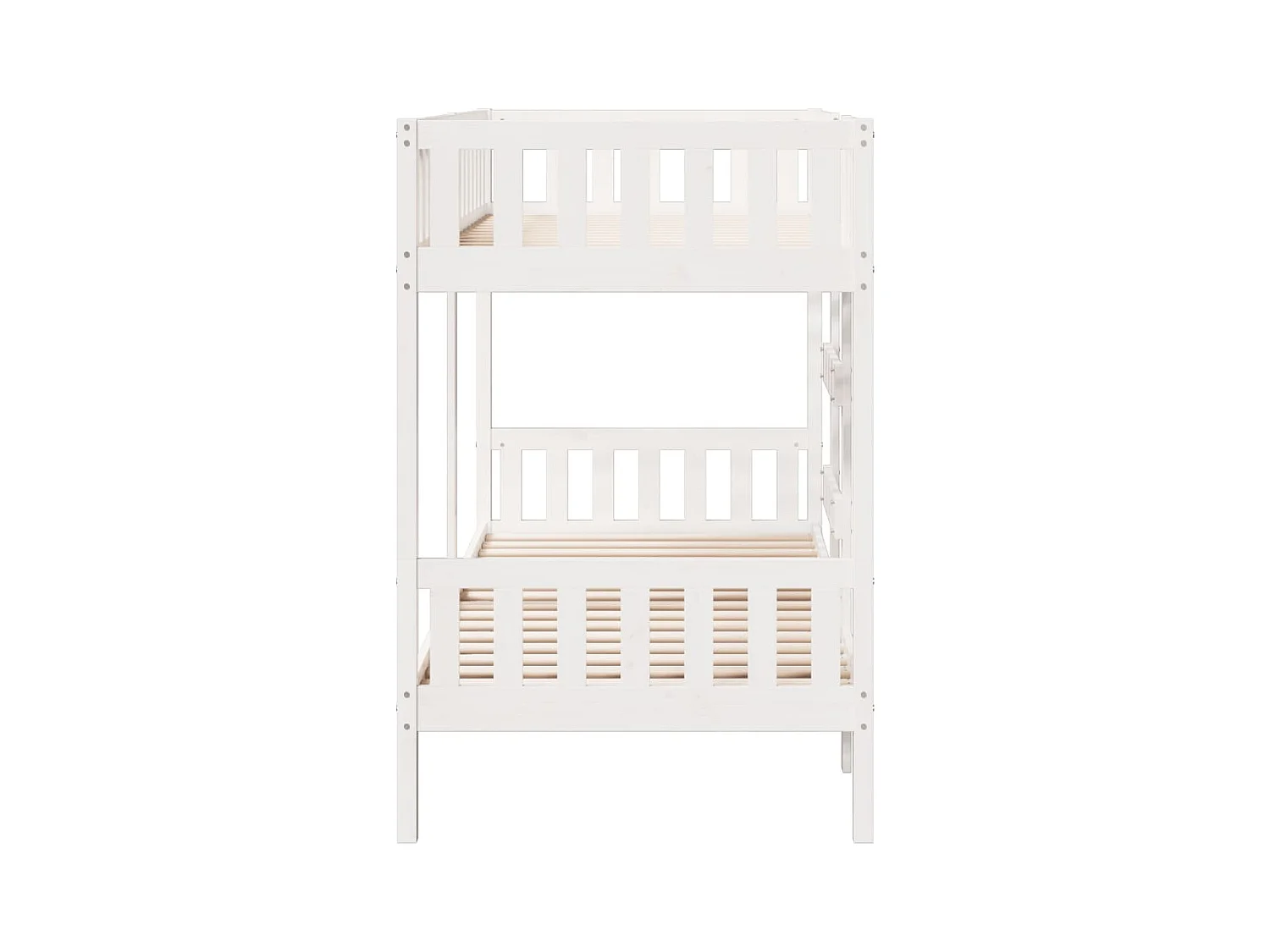 Lit simple-Lit superposé enfant Blanc 80x200 cm Bois de pin massif