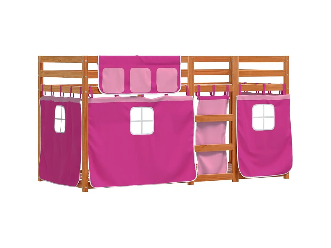 Lit simple-Lit superposé enfant sans matelas 90x190 cm bois de pin massif