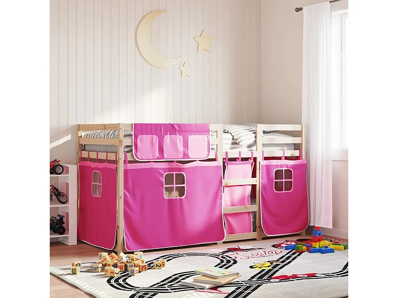 Lit simlpe-Lit superposé enfant-Cadre de lit sans matelas 90x200 cm bois de pin massif