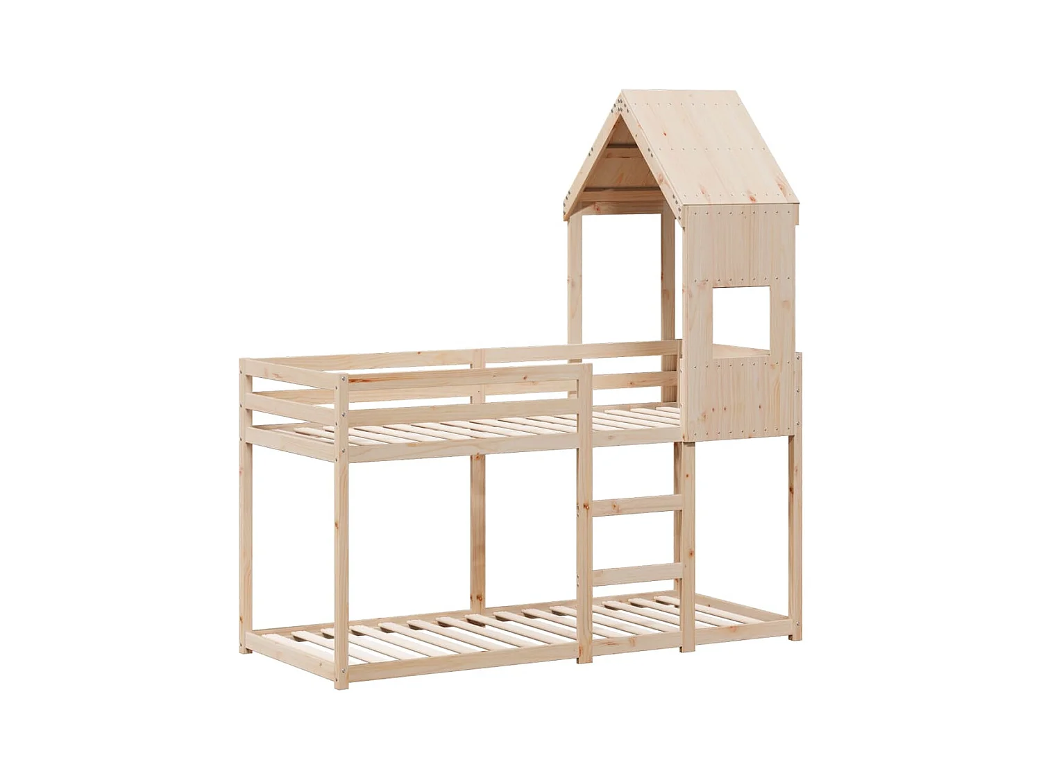Lit simple-Lit superposé enfant sans matelas 75x190 cm bois de pin massif