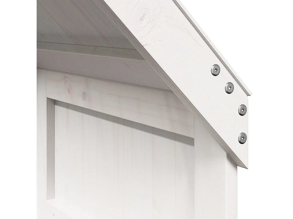 Lit simple-Lit superposé enfant sans matelas blanc 80x200 cm bois de pin massif