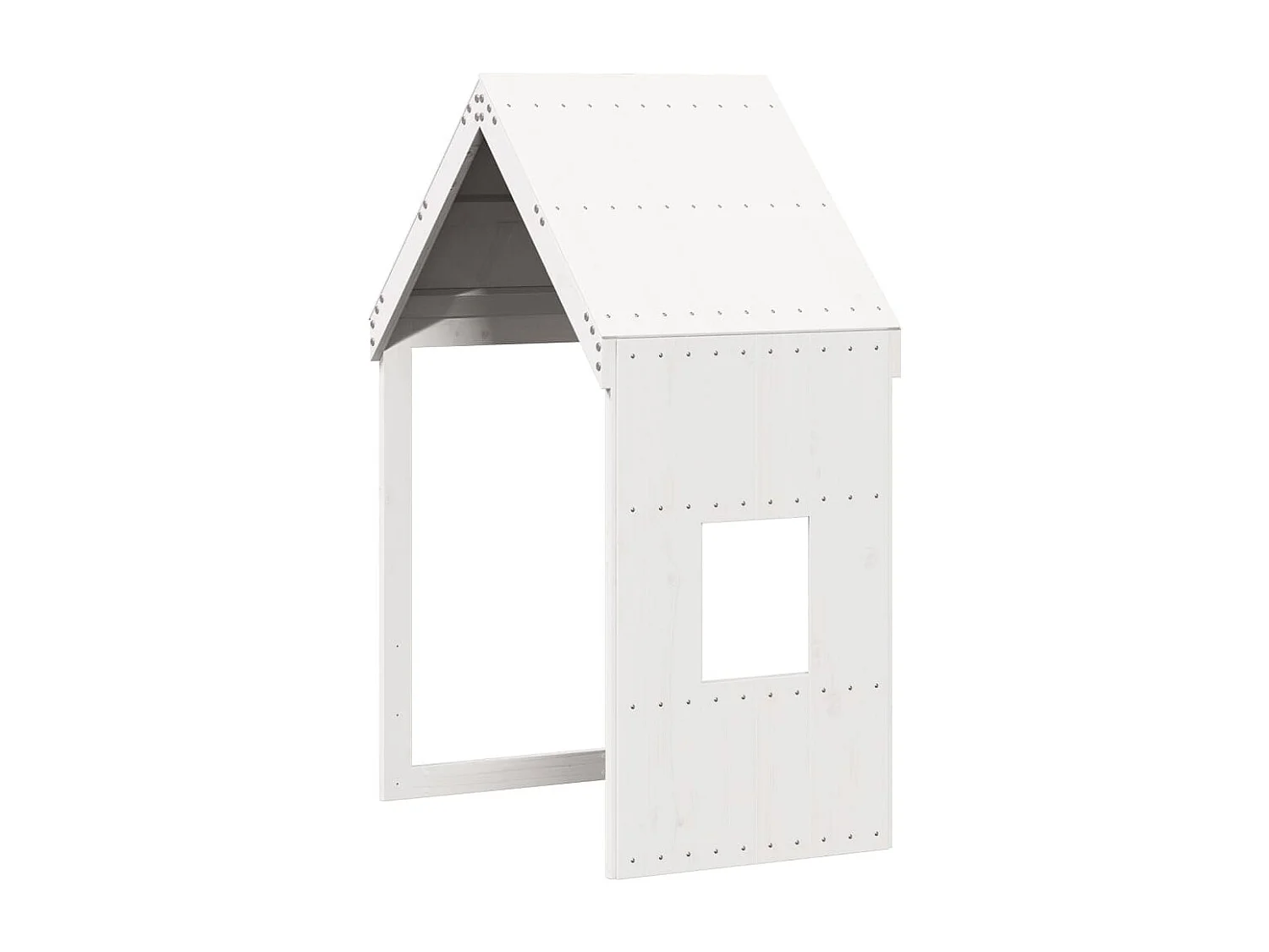 Beliche infantil com telhado 80x200cm madeira de pinho maciça branco SHL325068