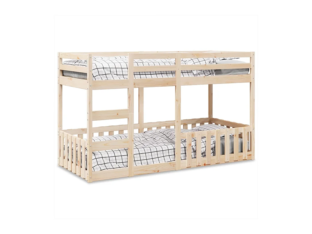 Lit simple-Lit superposé enfant 80x200 cm Bois de pin massif