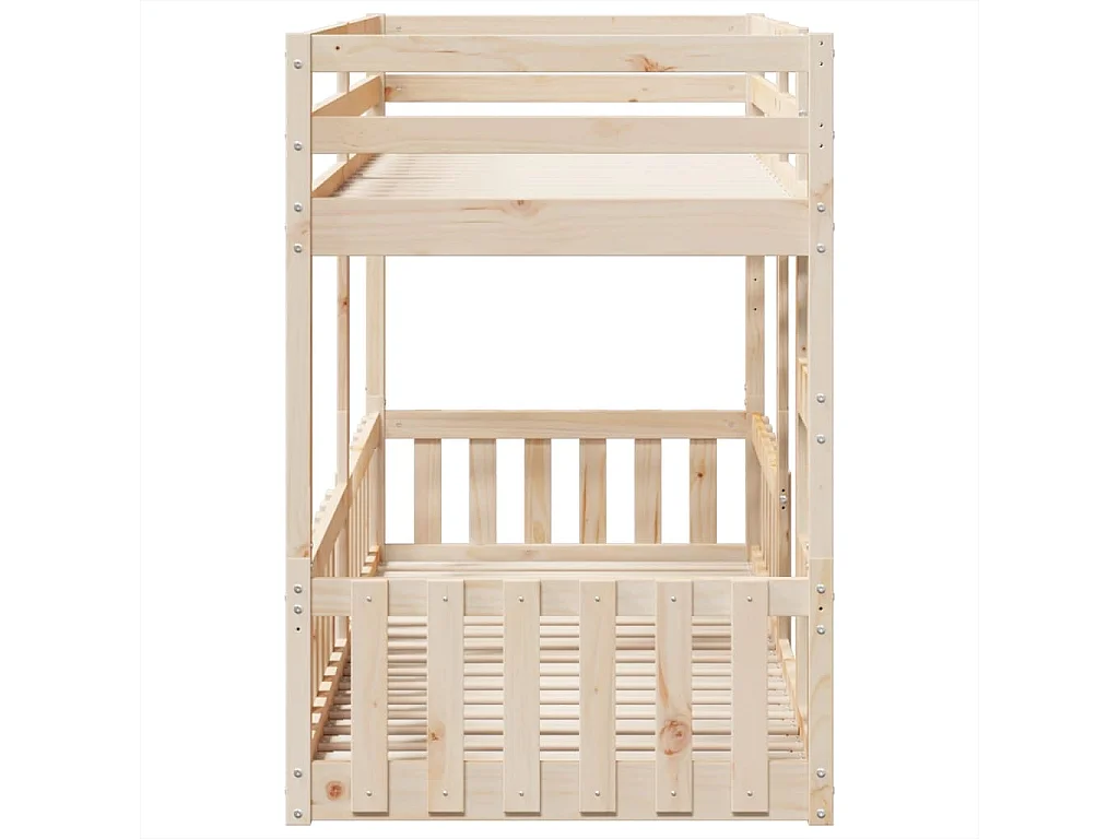 Lit simple-Lit superposé enfant 80x200 cm Bois de pin massif