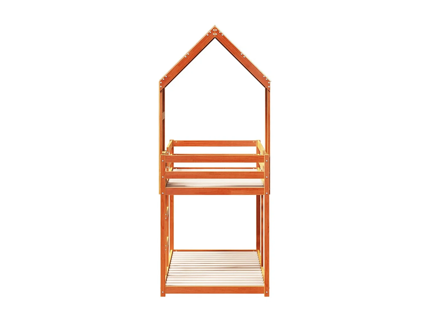 Lit simple-Lit superposé enfant sans matelas cire marron 75x190 cm pin massif