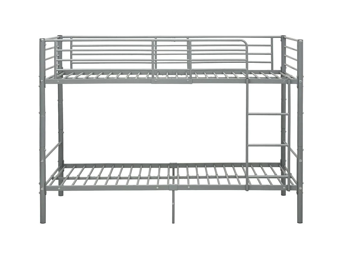 Lit simlpe-Lit superposé enfant-Cadre de lit sans matelas gris métal 90x200 cm