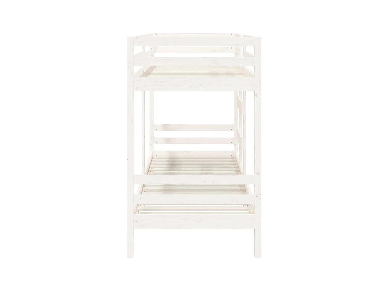 Lit simple-Lit superposé enfant sans matelas blanc 80x200 cm bois de pin massif
