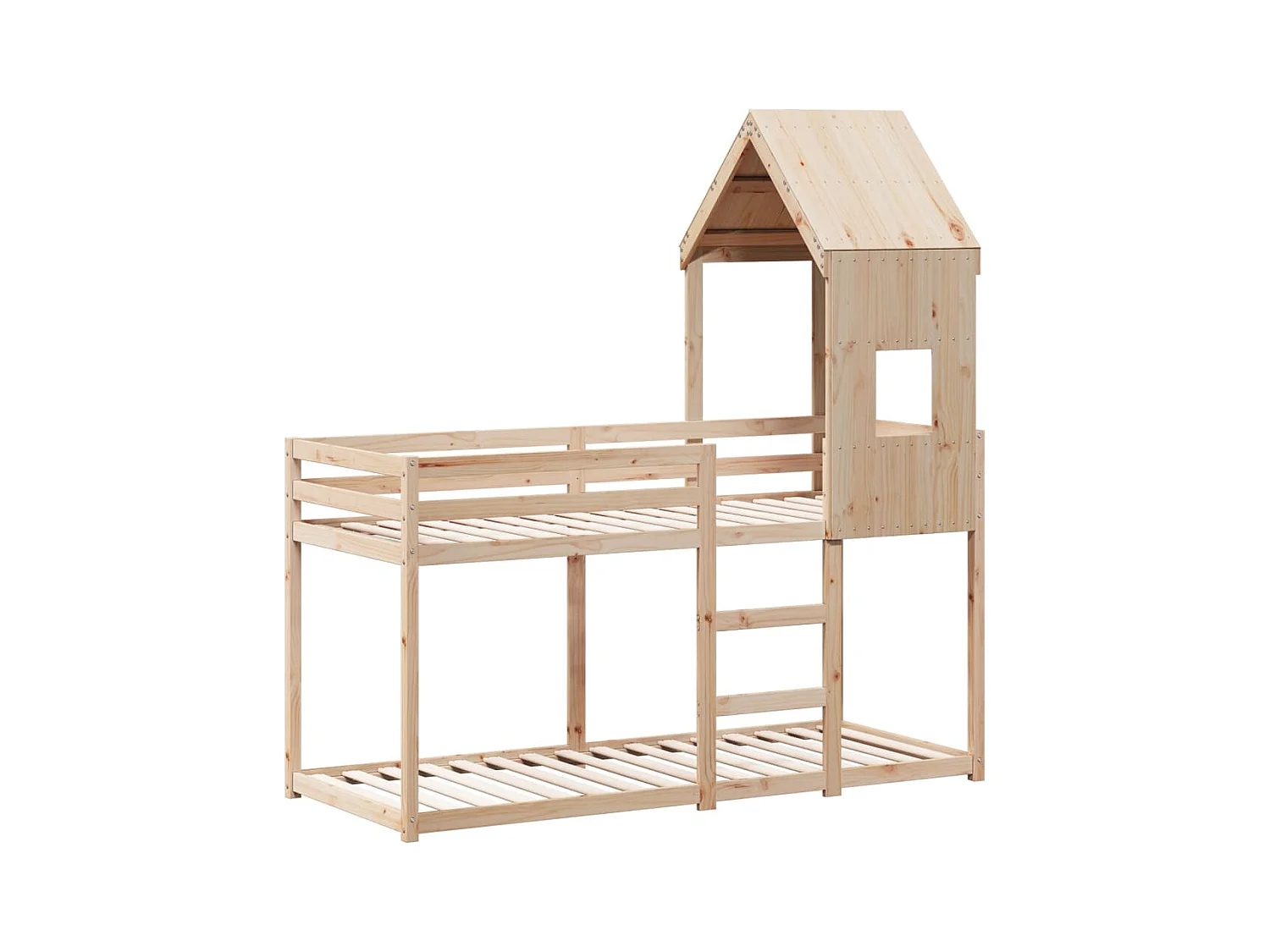 Lit simple-Lit superposé enfant sans matelas 80x200 cm bois de pin massif