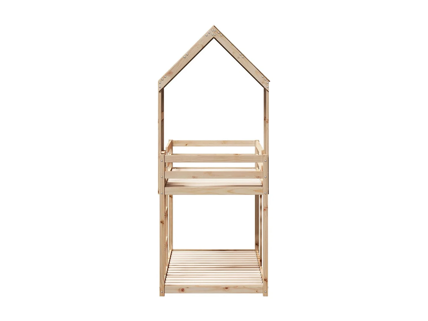 Cama individual | Cama litera con techo madera maciza de pino 80x200 cm SHL44817