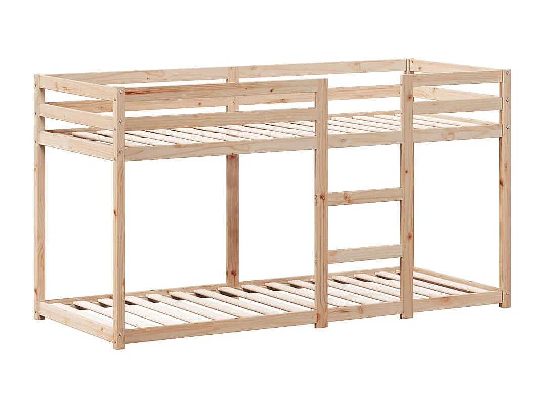 Cama individual | Cama litera con techo madera maciza de pino 80x200 cm SHL44817
