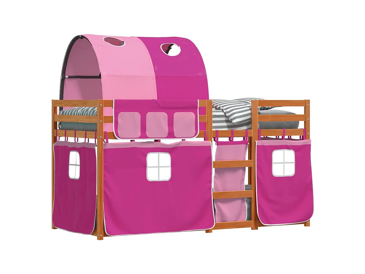 Lit simlpe-Lit superposé enfant-Cadre de lit sans matelas 90x200 cm bois de pin massif