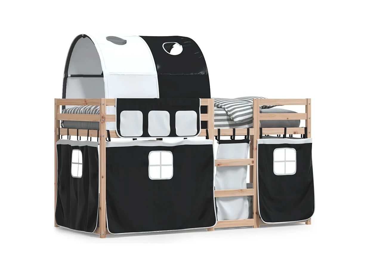 Lit simlpe-Lit superposé enfant-Cadre de lit sans matelas 90x200 cm bois de pin massif