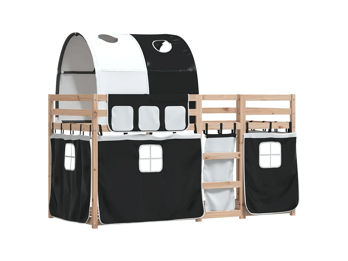 Lit simlpe-Lit superposé enfant-Cadre de lit sans matelas 90x200 cm bois de pin massif