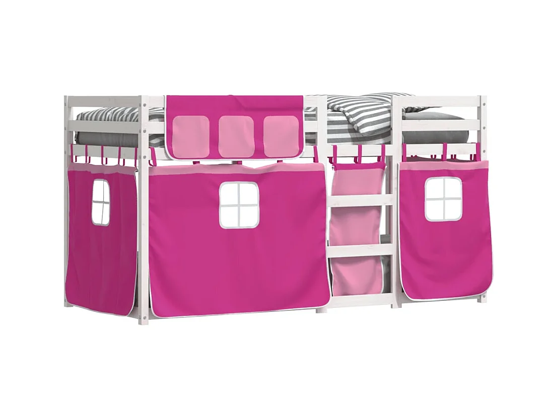 Lit simlpe-Lit superposé enfant-Cadre de lit sans matelas 90x200 cm bois de pin massif