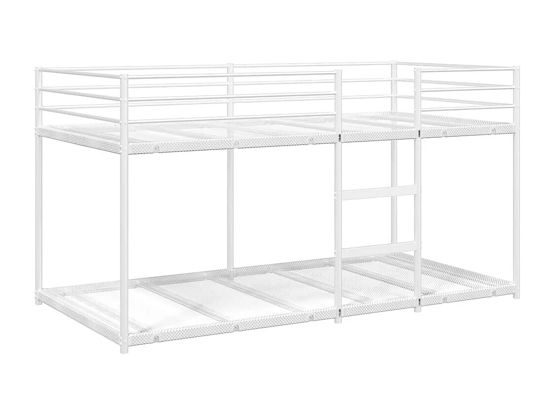 Bettgestell | Kinderbett | Etagenbett ohne Matratze Weiß 80x200 cm Stahl SHL569895