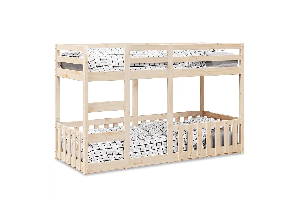 Lit simple-Lit superposé enfant 75x190 cm Bois de pin massif