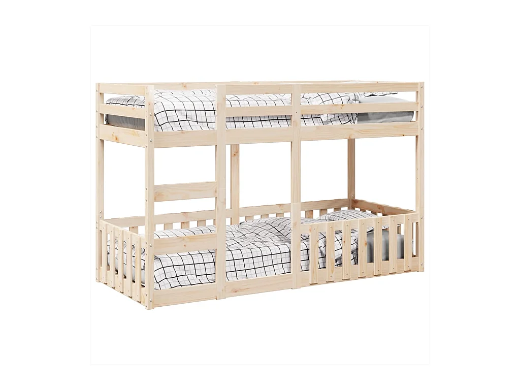Lit simple-Lit superposé enfant 75x190 cm Bois de pin massif