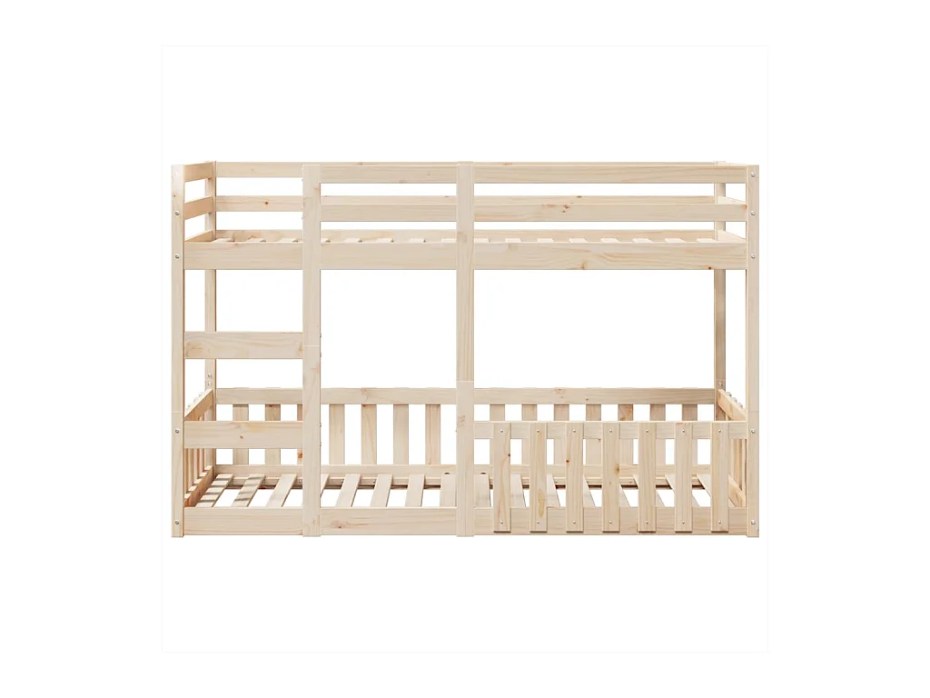 Lit simple-Lit superposé enfant 75x190 cm Bois de pin massif