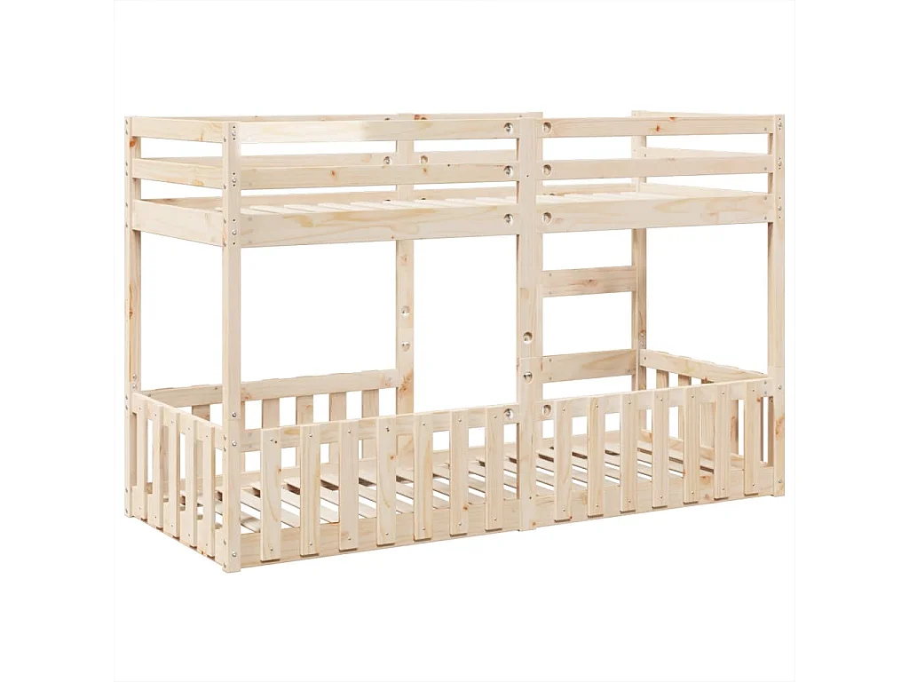 Lit simple-Lit superposé enfant 75x190 cm Bois de pin massif