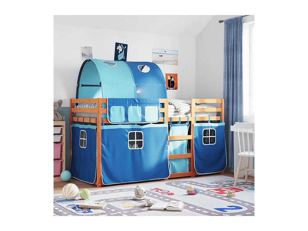 Lit simlpe-Lit superposé enfant-Cadre de lit sans matelas 90x200 cm bois de pin massif