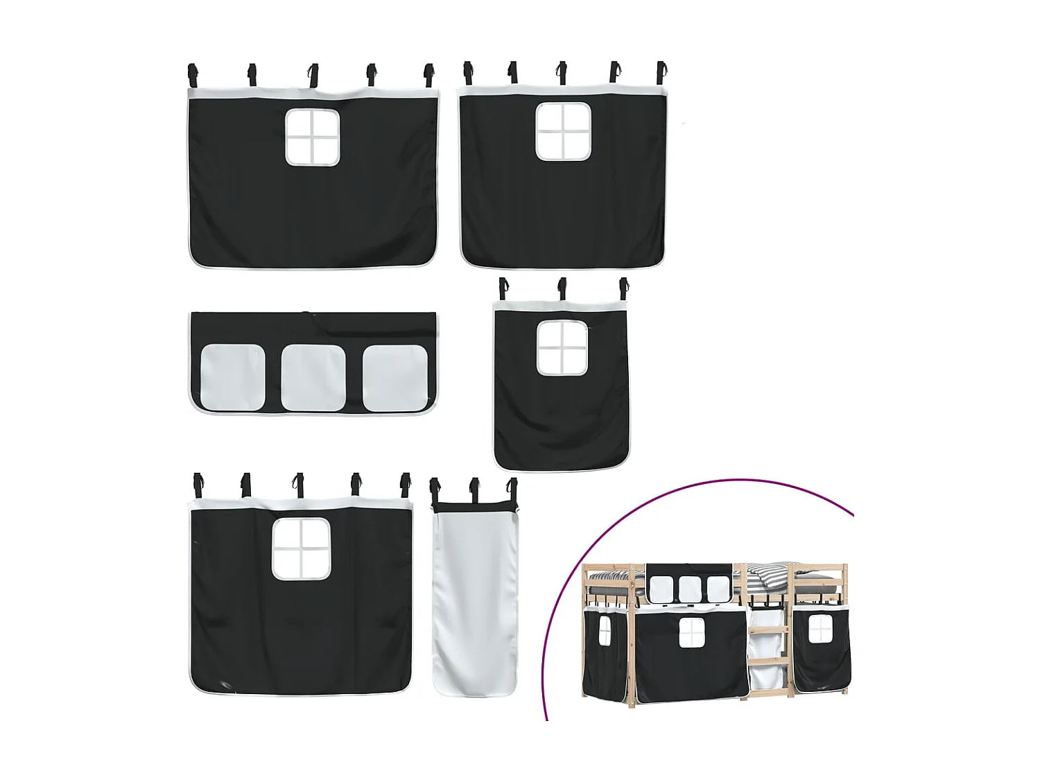 Lit simple-Lit superposé enfant sans matelas 90x190 cm bois de pin massif