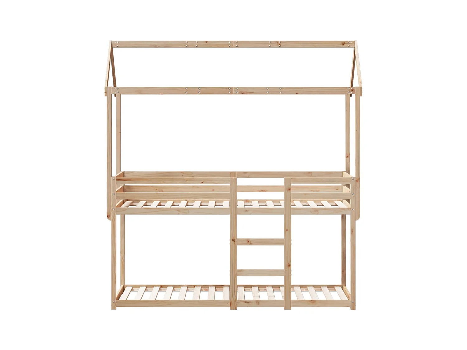 Lit simple-Lit superposé enfant sans matelas 80x200 cm bois de pin massif