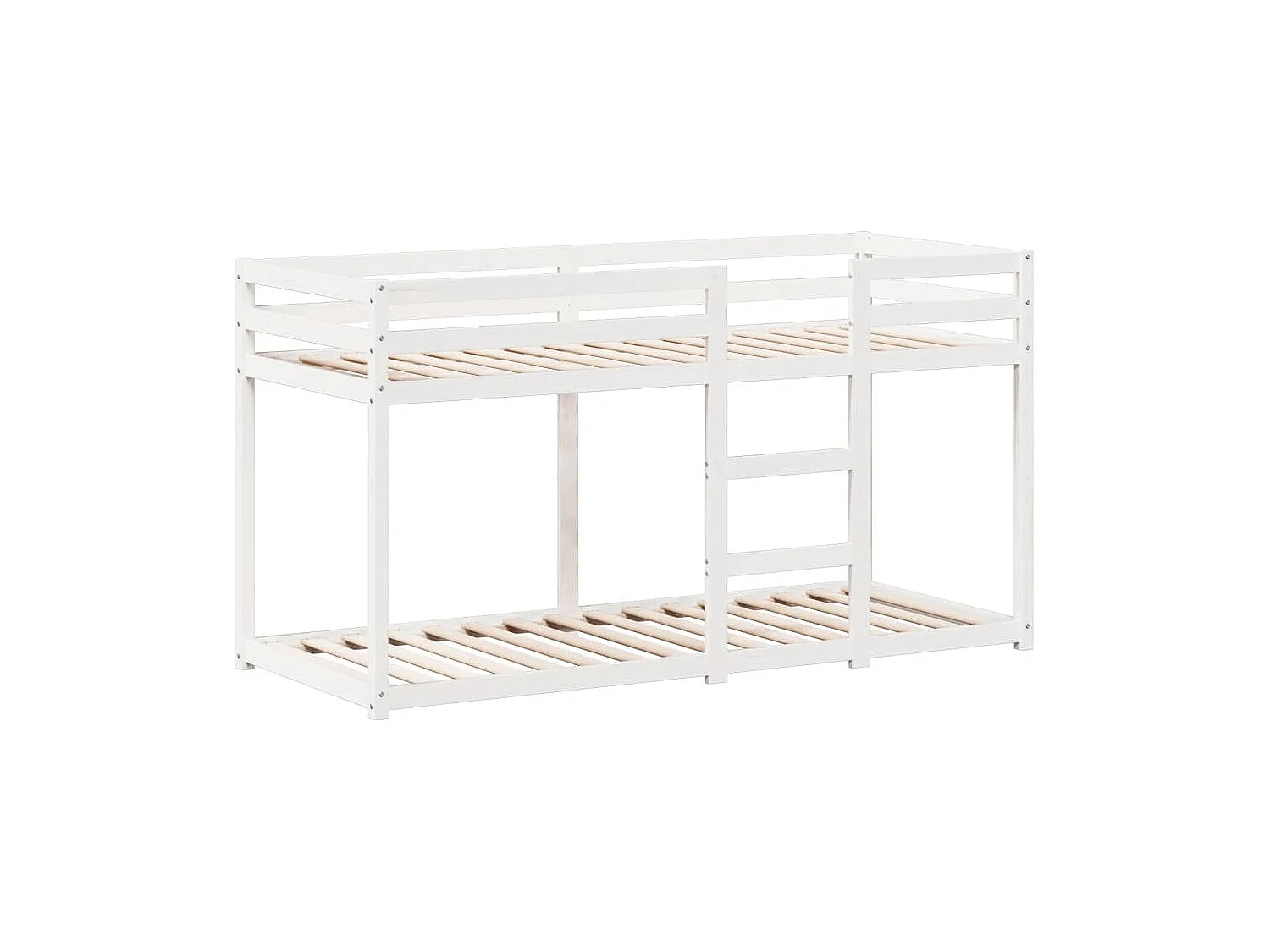 Cama individual | Cama litera con techo madera maciza de pino blanco 75x190 cm SHL102713