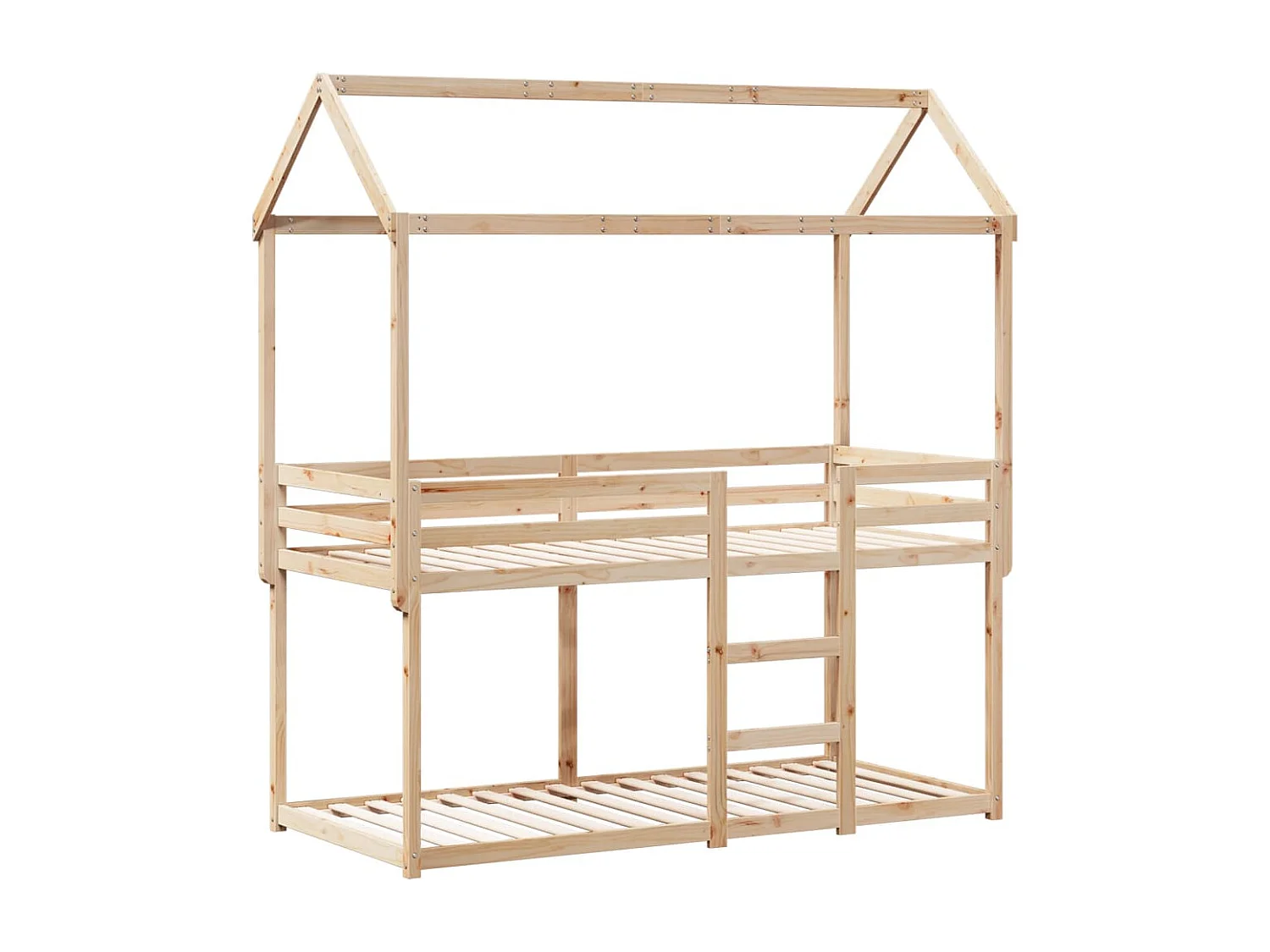 Lit simple-Lit superposé enfant sans matelas 75x190 cm bois de pin massif