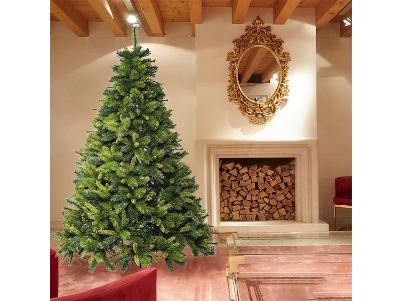 Árbol de Navidad "Rafael" en PP efecto aguja de pino + PVC de alta calidad de 210cm de alto