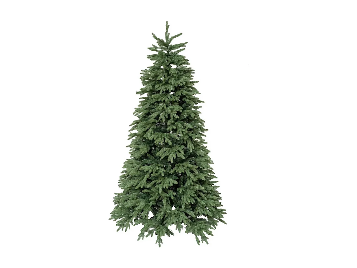 Sapin de Noël mince "Kenny" en PE avec effet Real Touch + PVC de la plus haute qualité, 210 cm de hauteur.