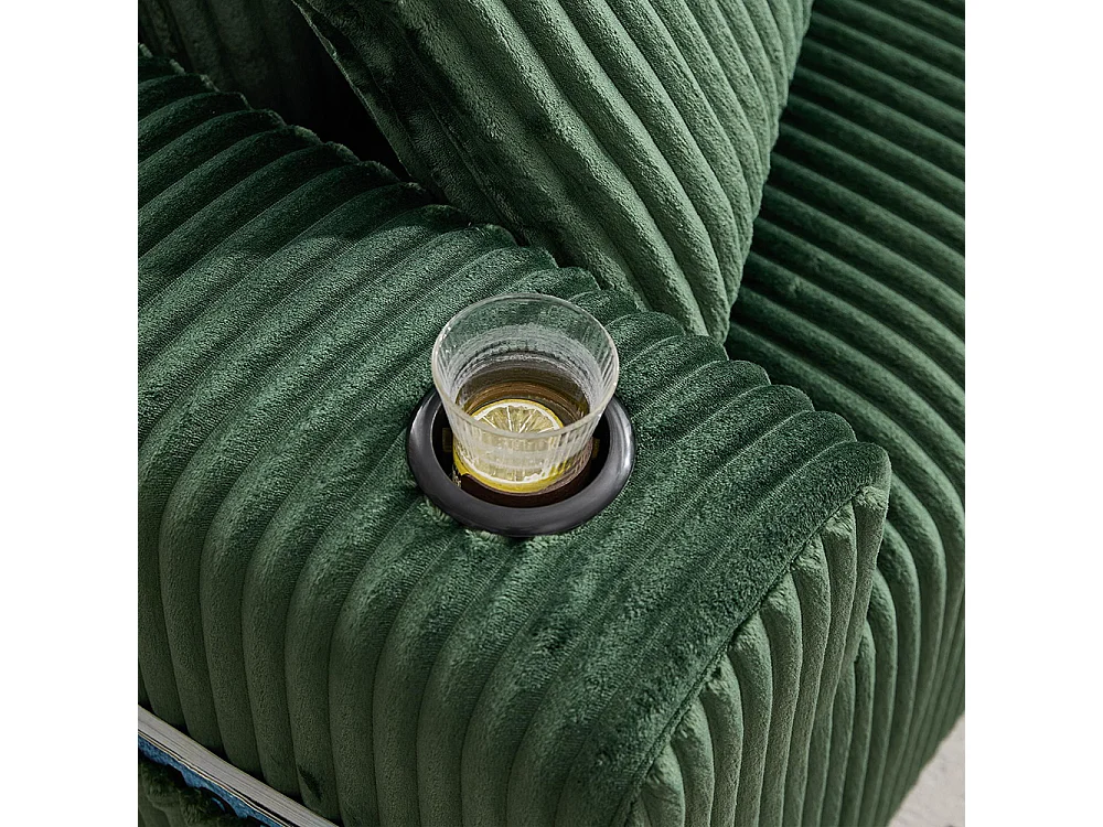 Canapés modulaires chaise longue 2 places velours doux 5 coussins poches porte-gobelets mousse dense DIY salon studio Émeraude