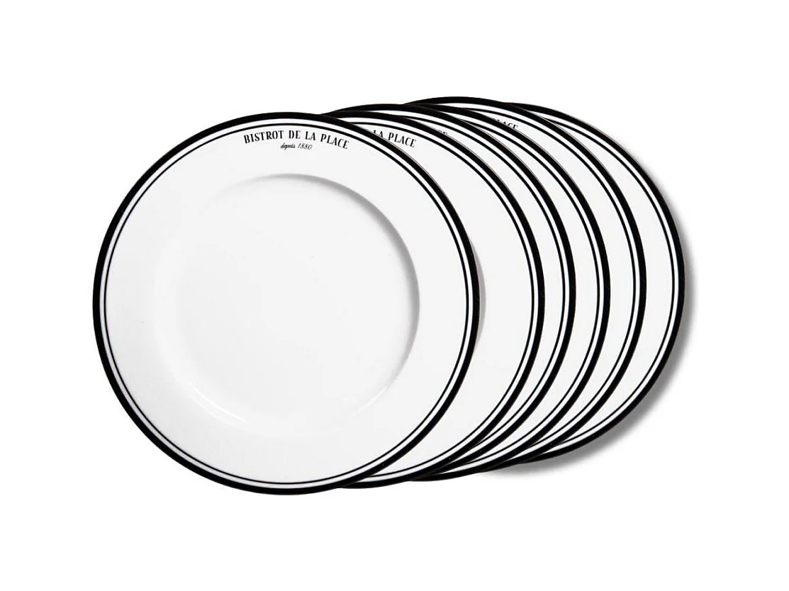 Assiette plate Bistrot 27 cm (lot de 6)