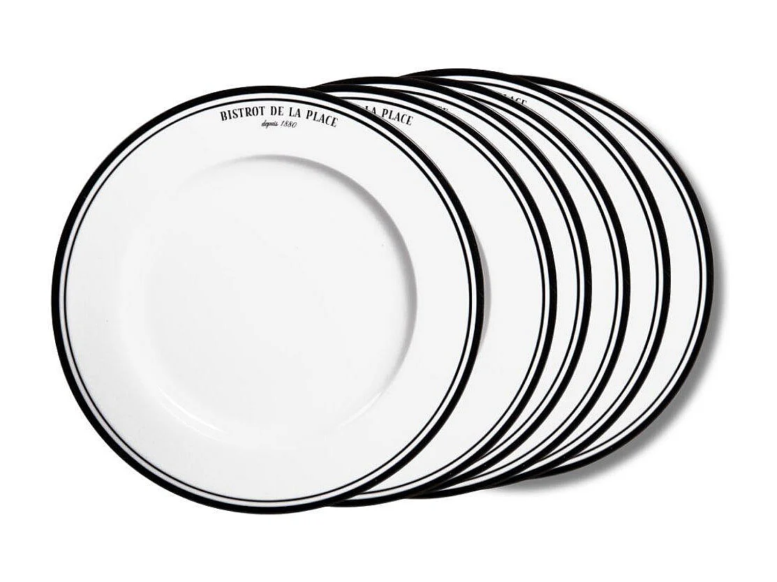 Assiette plate Bistrot 27 cm (lot de 6)