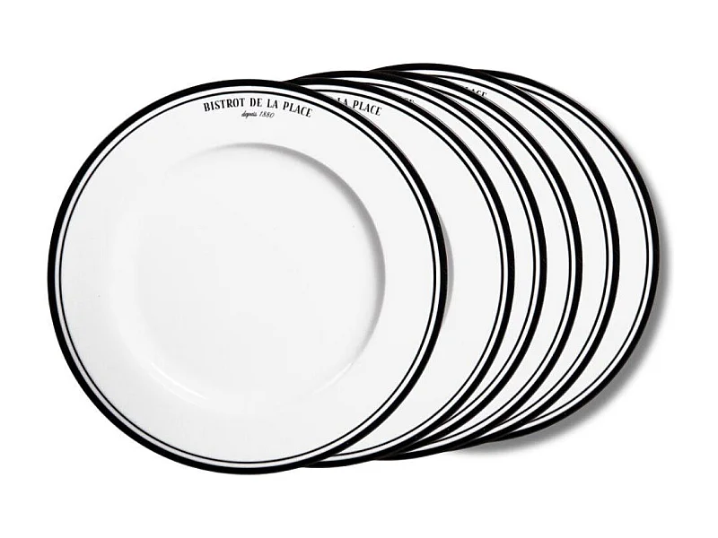 Assiette plate Bistrot 27 cm (lot de 6)