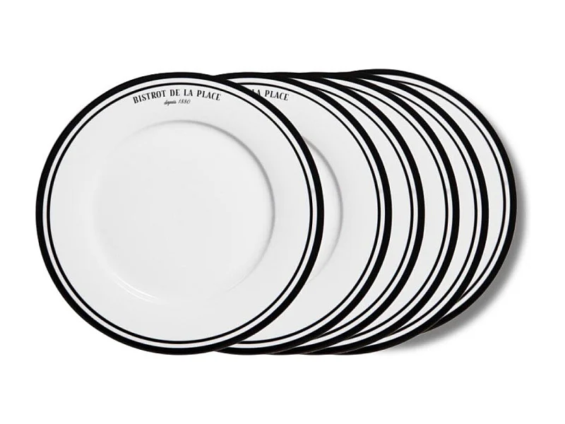 Assiette à dessert Bistrot 21 cm (lot de 6)